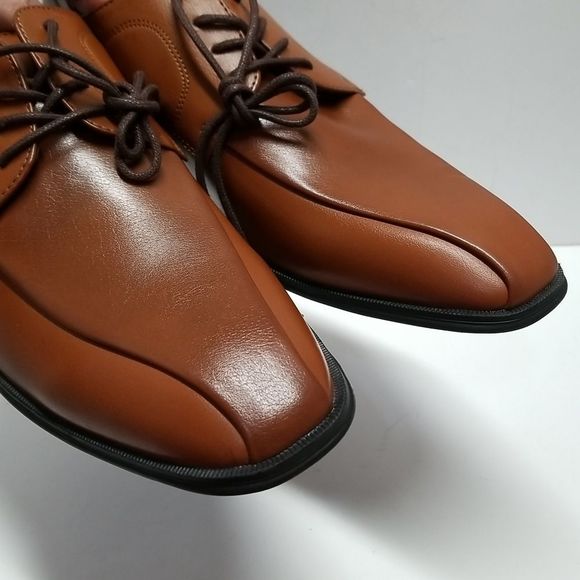 {Alfani} Cognac Brown Dress Oxford Shoes in Sizd 9.5 - Picture 6 of 12
